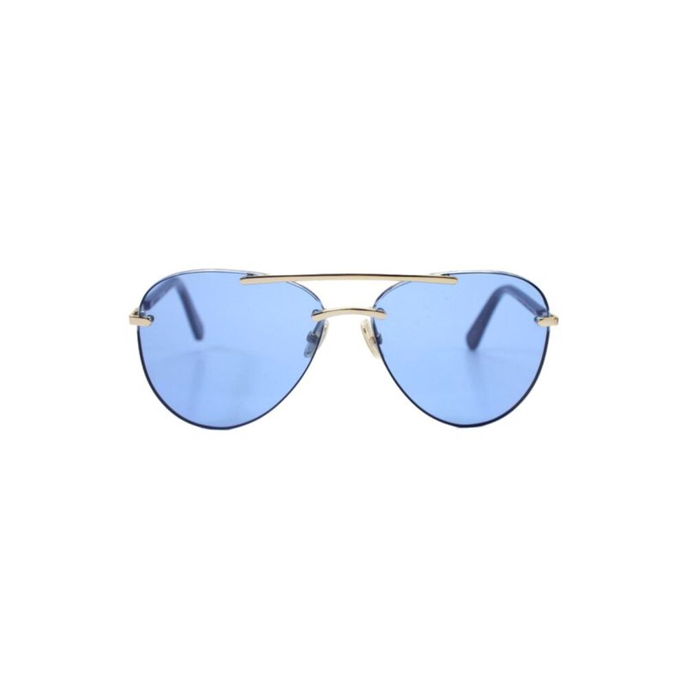 Zimmermann Womens Celeste Aviator Rimless Double Bridge Sunglasses Blue